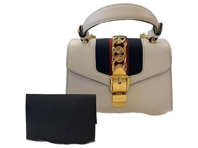 Gucci Borsa a tracolla Sylvie Mini White Bianco