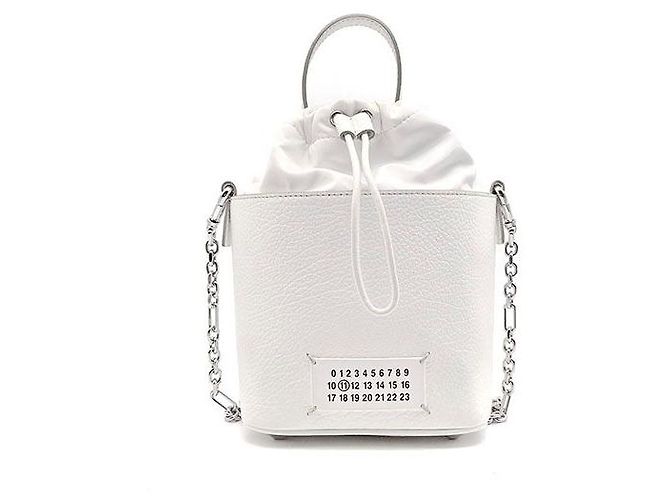 Maison Martin Margiela Borsa a secchiello Maison Margiela 5AC bianca in nylon Bianco