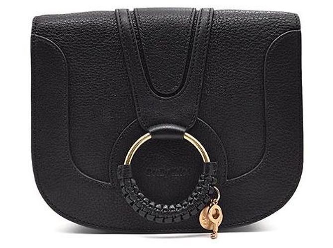 Chloé Bolsa See by Chloe Hana Medium Preta de Couro Preto