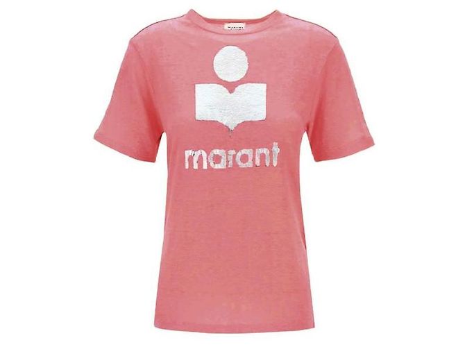 Isabel Marant Velours Logo T-Shirt Antique Pink
