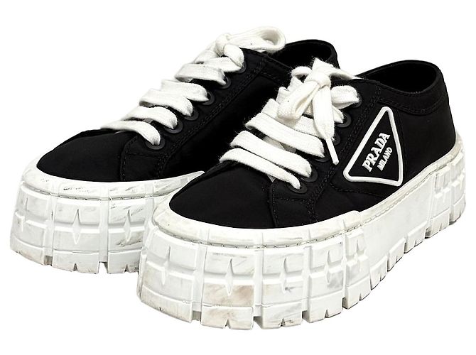 Prada Sapatilhas em Gabardine Re-Nylon Preto