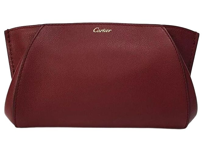 Cartier Leder-Clutch Rot