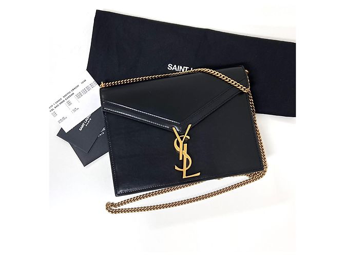 Saint Laurent Cassandra Chain Shoulder Bag Black