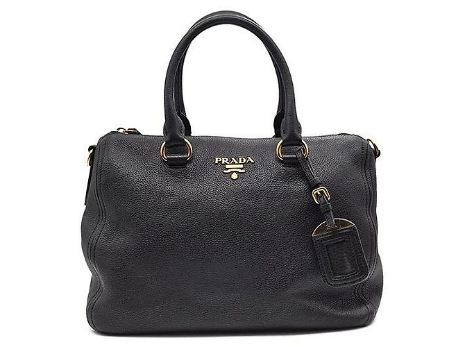 Prada Sac Tote Vitelho Phoenix Boston Noir