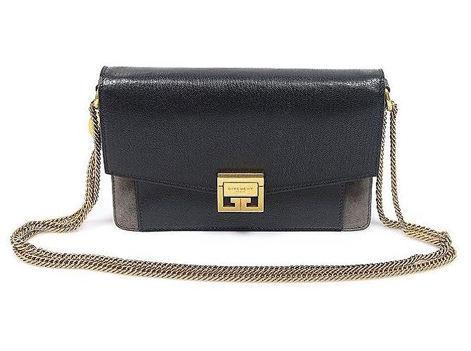 Givenchy Mini mala de ombro WOC em camurça de cabra preta Preto