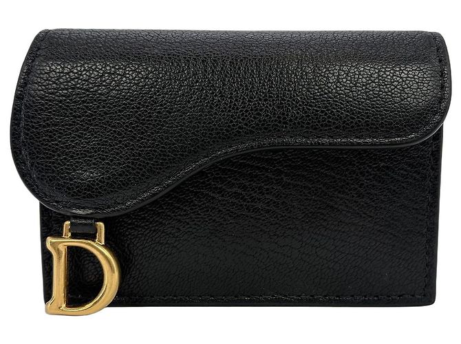 Dior Saddle Bloom Card Wallet Black