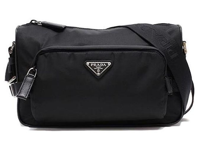 Prada Borsa a tracolla in nylon Medium Nera Nero