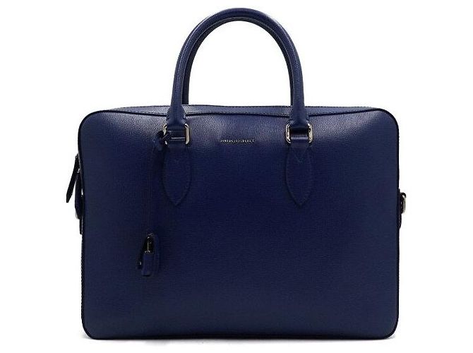 Burberry Blue Leather Briefcase