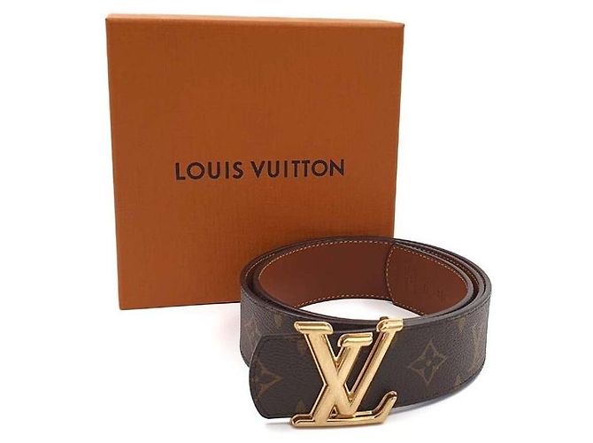 Louis Vuitton Cinturón reversible Monogram Dorado