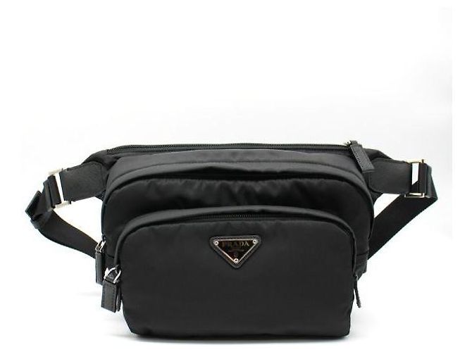 Prada Borsa a tracolla in nylon e pelle