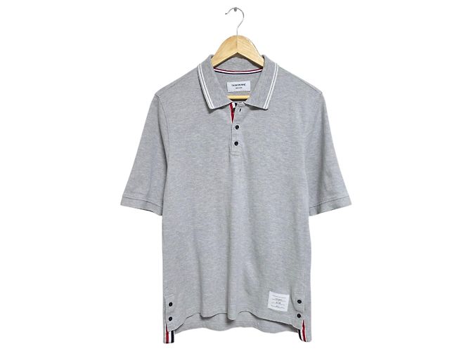 Thom Browne Kurzarm-Poloshirt Braun