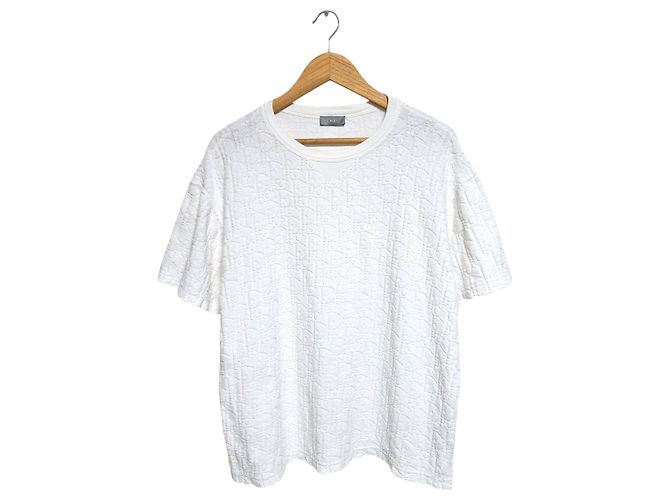 Dior Oblique Terry Short Sleeve T-Shirt White