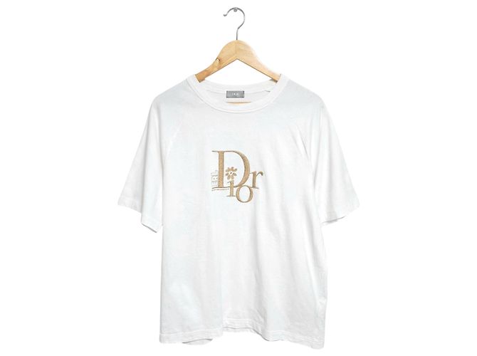 Dior Kurzarm T-Shirt Weiß Baumwolle