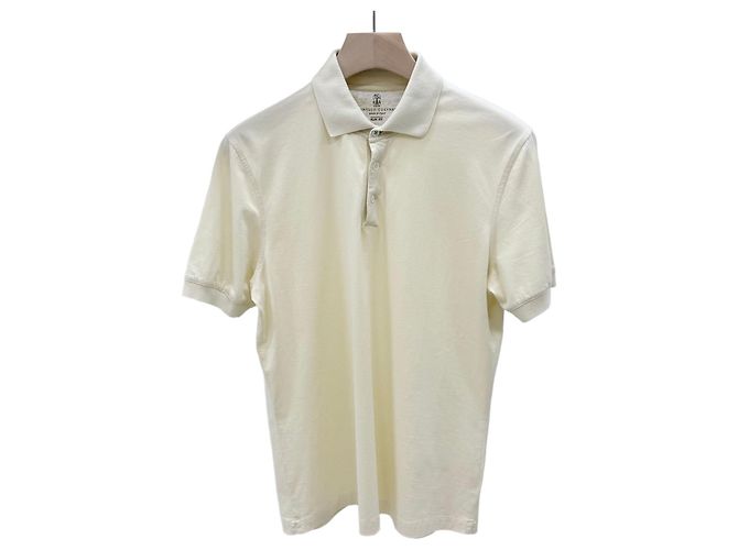 Brunello Cucinelli Baumwoll- Polo-T-Shirt Gelb