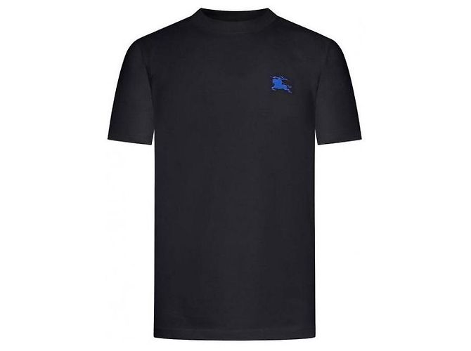 Burberry T-Shirt mit Logo auf der Brust Schwarz