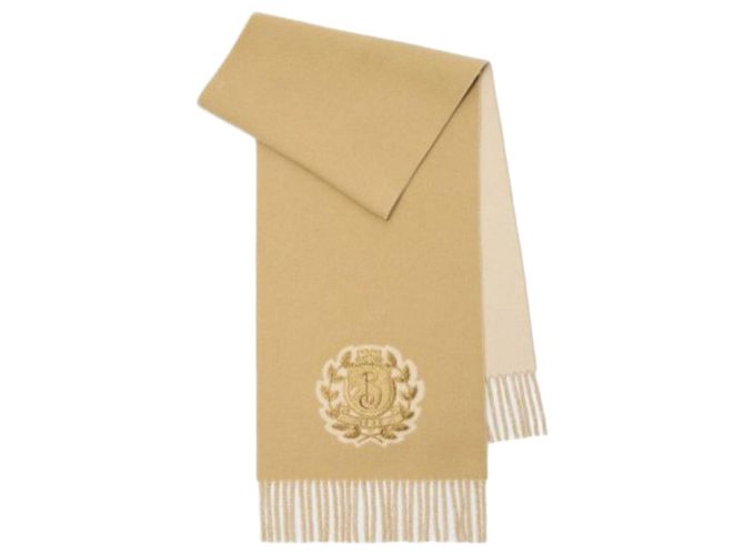 Burberry Cachecol de cashmere Crest Marrom