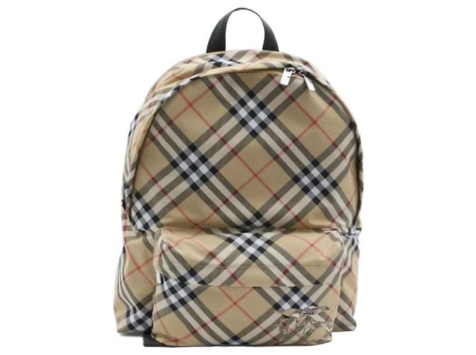 Burberry Check Backpack Brown