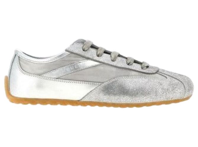 Alexander McQueen WIAKE Sneaker Silber Leder