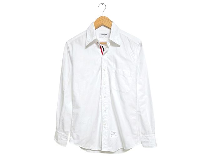 Thom Browne Hidden Stripe Oxford Shirt White