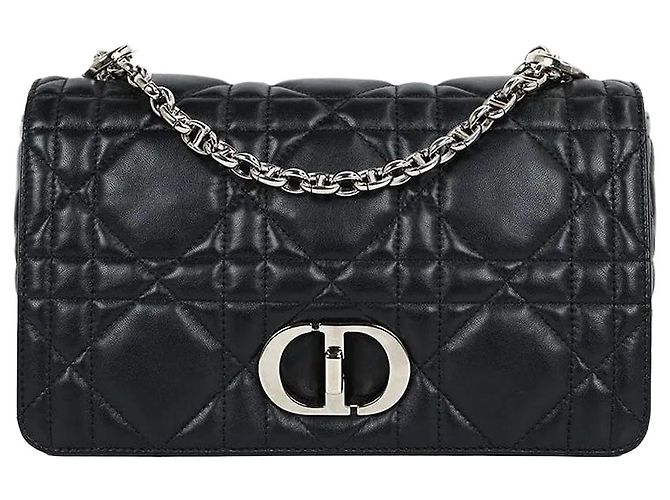 Dior Soft Caro Medium Chain Bag Black