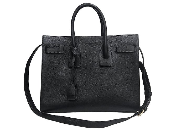 Saint Laurent Piccola borsa tote a tracolla nera Nero