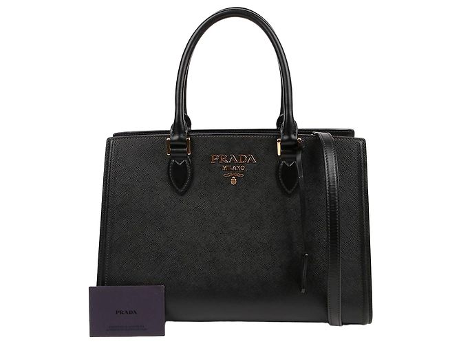 Prada Saffiano Leder Tote Bag Schwarz