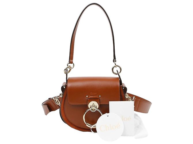 Chloé Leather Small Tote Bag Shoulder Bag Brown