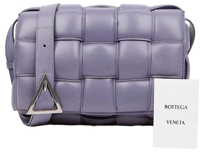 Bottega Veneta Bolsa de Ombro Cassette Acolchoada Purple Roxo