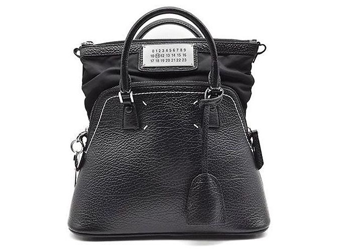 Maison Martin Margiela Sac à bandoulière Maison Margiela 5AC noir en cuir