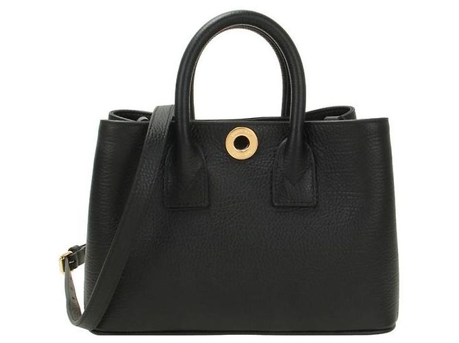 Burberry Vermonji Checked Leather Mini Bag Black