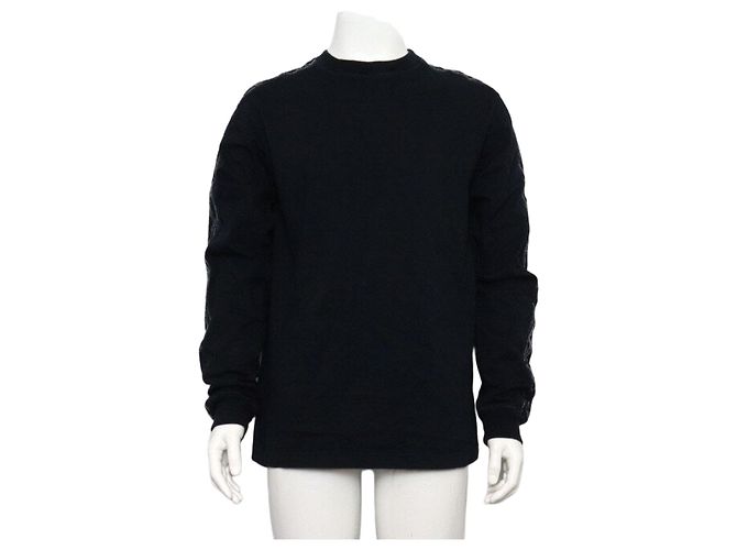Dior Langarm-T-Shirt für Herren aus Oblique-Baumwolle Blau