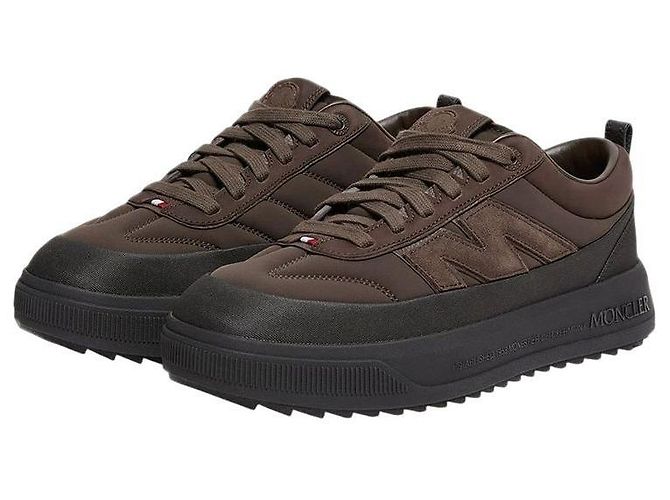 Moncler Nubuck-Wildleder-Sneaker Braun