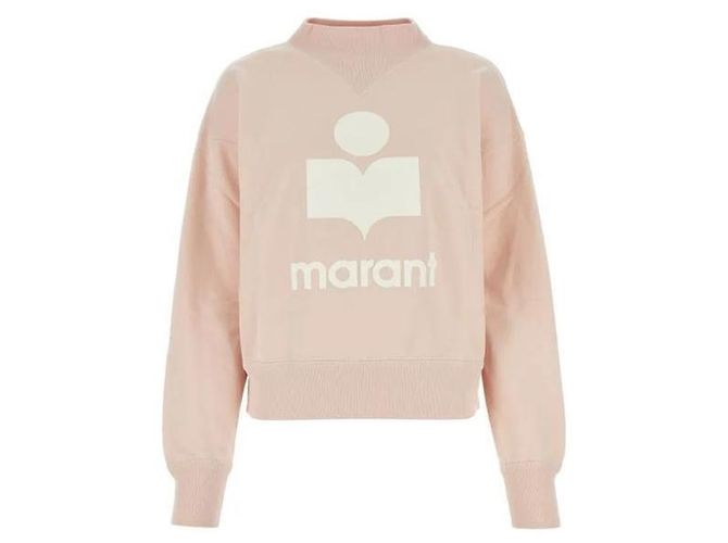 Isabel Marant Velours-Logo-Sweatshirt Pale Rose Pink