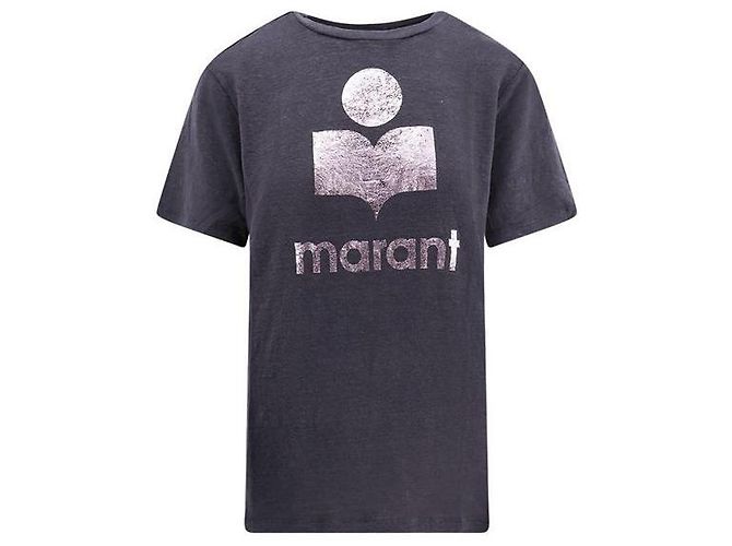 Isabel Marant Leinen T-Shirt Faded Night Lilac