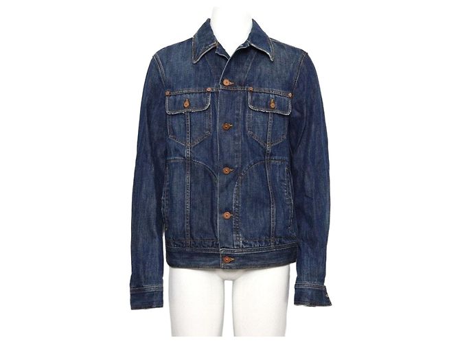 Dolce & Gabbana Giacca in denim di cotone blu da uomo