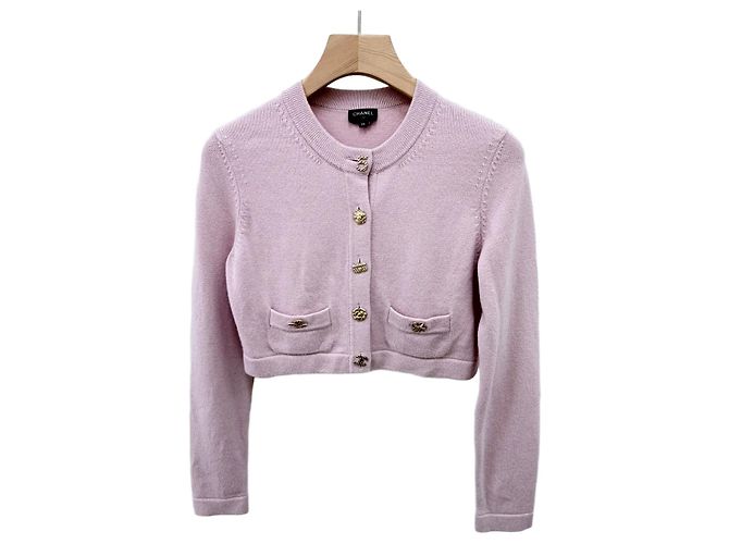 Chanel Cardigan in cashmere rosa chiaro