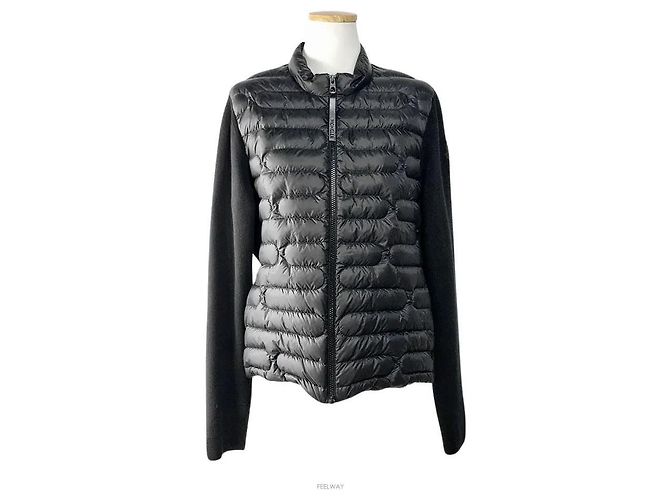 Moncler Strickjacke mit Polsterung Schwarz