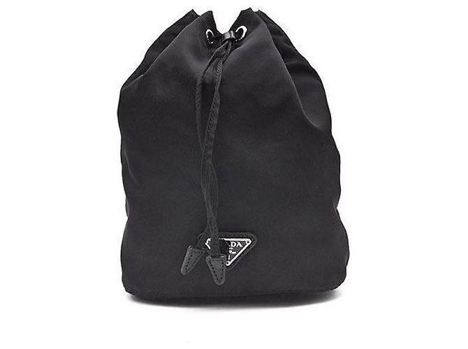 Borsa a secchiello Prada Pocono Nera in Nylon Nero