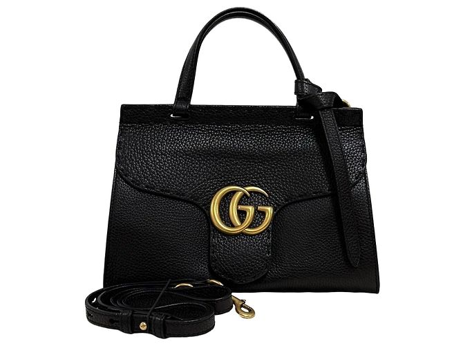 Gucci Mini mala tote com pega e alça de ombro Preta Preto