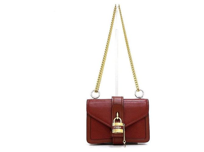 Chloé Rock Aby Tasche mit goldener Kette Braun