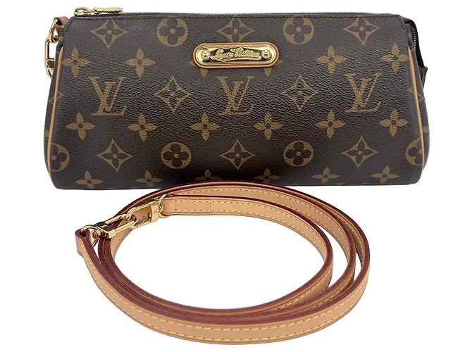 Louis Vuitton Monogram Evaclutch Marrone Pelle