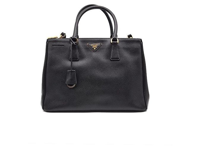 Prada Borsa Tote e Borsa a Tracolla Saffiano Lux Nero