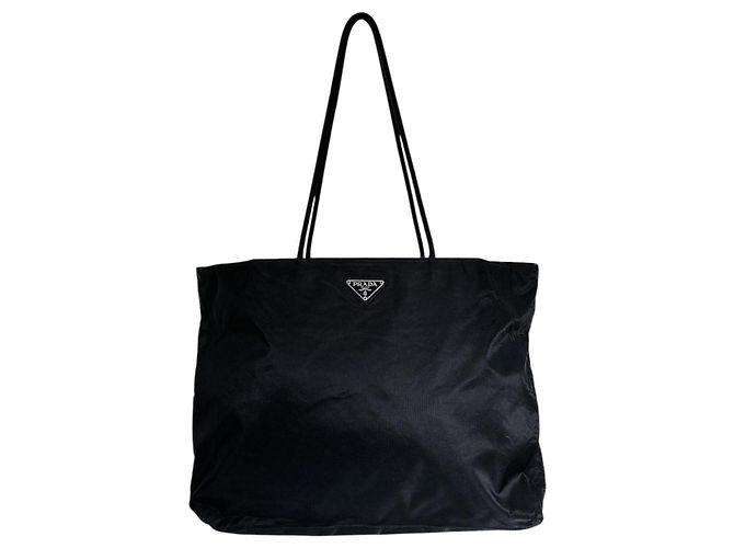 Prada Nylon-Tote-Bag Schwarz
