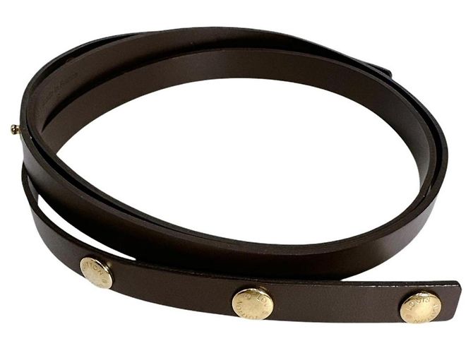 Bandoulière en cuir marron Louis Vuitton