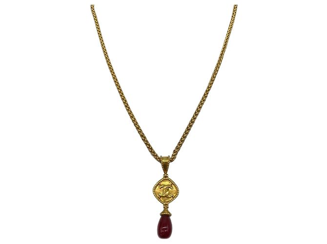Collana lunga Chanel Coco Mark Rosso D'oro