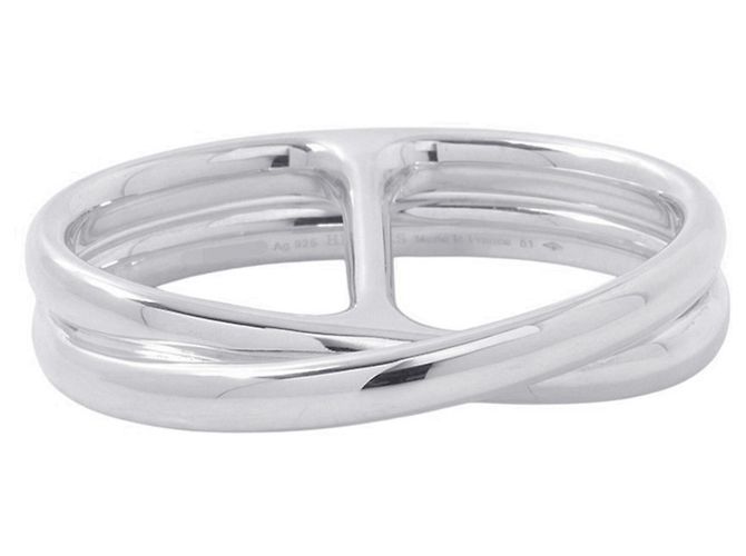 Hermès Hermes Chaine d'Ancre Punk Double Ring Silber