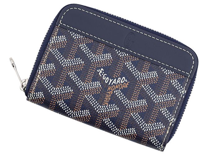 Goyard Matignon Mini Wallet/Coin Case Blue Navy blue