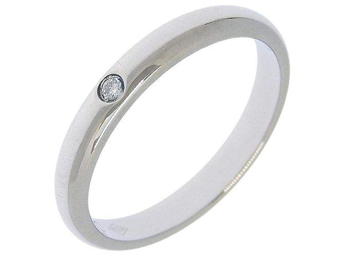 Cartier 1895 Ehering Platin mit Diamant 2.2 mm Silber