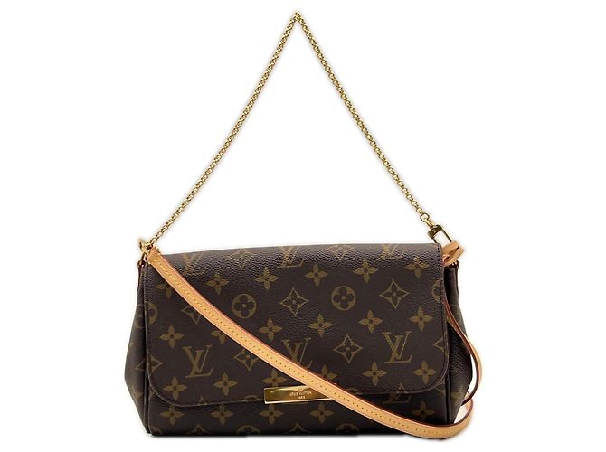 Sac à épaule Louis Vuitton Monogram Favorite MM Marron Beige