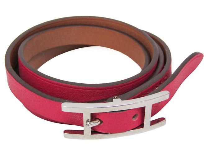 Hermès Hermes Hapi 3 Leather with Metal Rosa